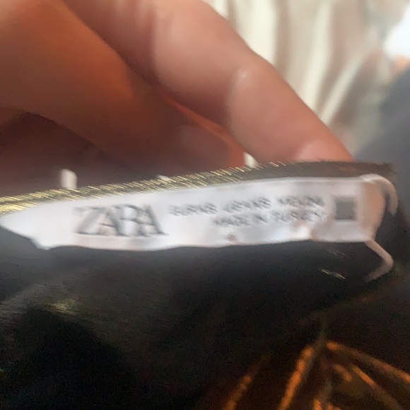 Zara women’s Metallic Ruched B Neck blouse top - Picture 8 of 8